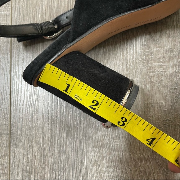 Rebecca Minkoff Black Heels Sandals cross cross Size 8 - Picture 7 of 8